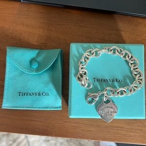 Tiffany & Co heart tag charm bracelet